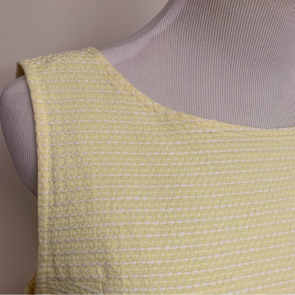 Banana Republic Mad Men yellow white sleeveless top 10 - Picture 5 of 14